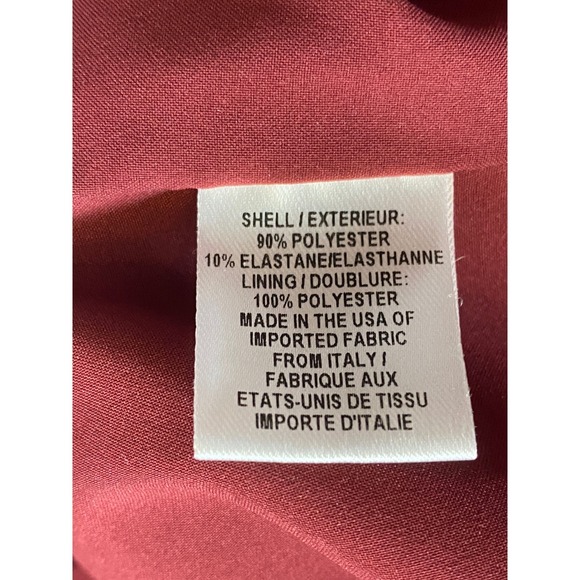 Milly Burgundy Tiered Bell Sleeve Crepe Shift Dress‎ Cocktail Valentines Size 2 - Picture 13 of 15